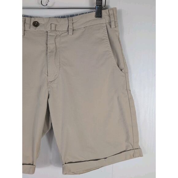 GANT Men's W31 Beige Chino Shorts Casual Cotton Stretch Flat Front Classic - Picture 3 of 16